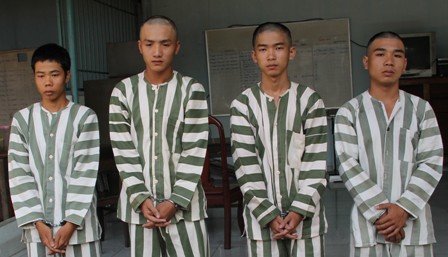 Từ trái qua: Sang, An, Đạt, Thái.